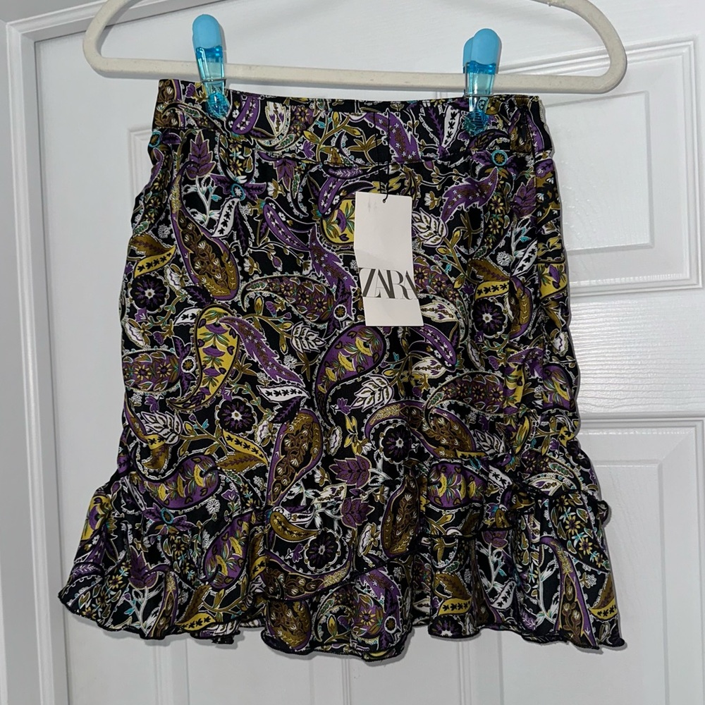 NWT Zara Flowy Mini Skirt